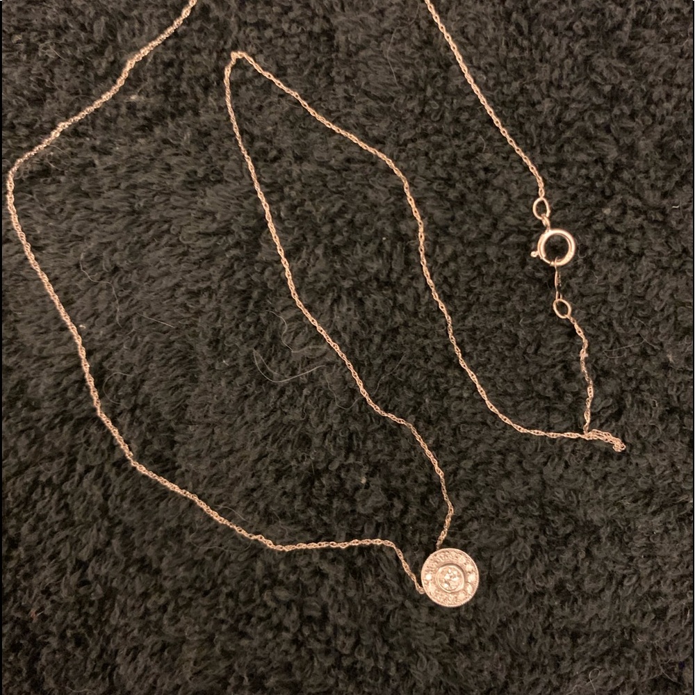 14ct gold Diamond “Antique” looking pendant.